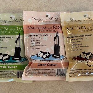 Fragrance Fresh Clean Cotton Vanilla & Fresh Breeze Carpet Freshener small pouch